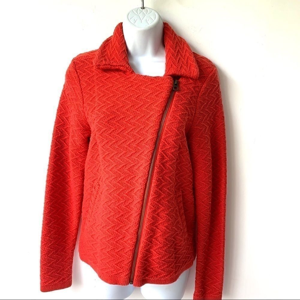 Lucky Brand Jaquard Moto Sweater Jacket - Picture 9 of 14